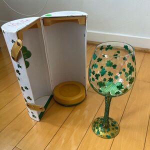 Lolita St Patrick’s Day Wine Glass